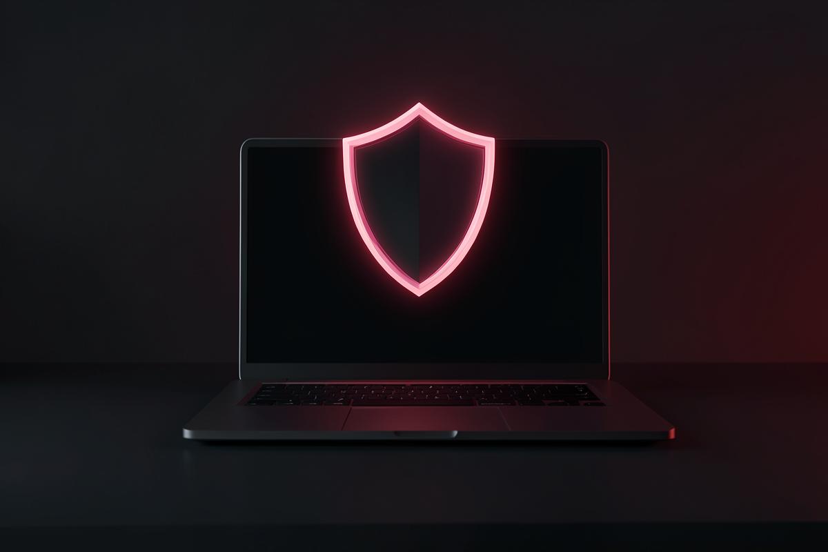 Portátil con escudo de seguridad digital